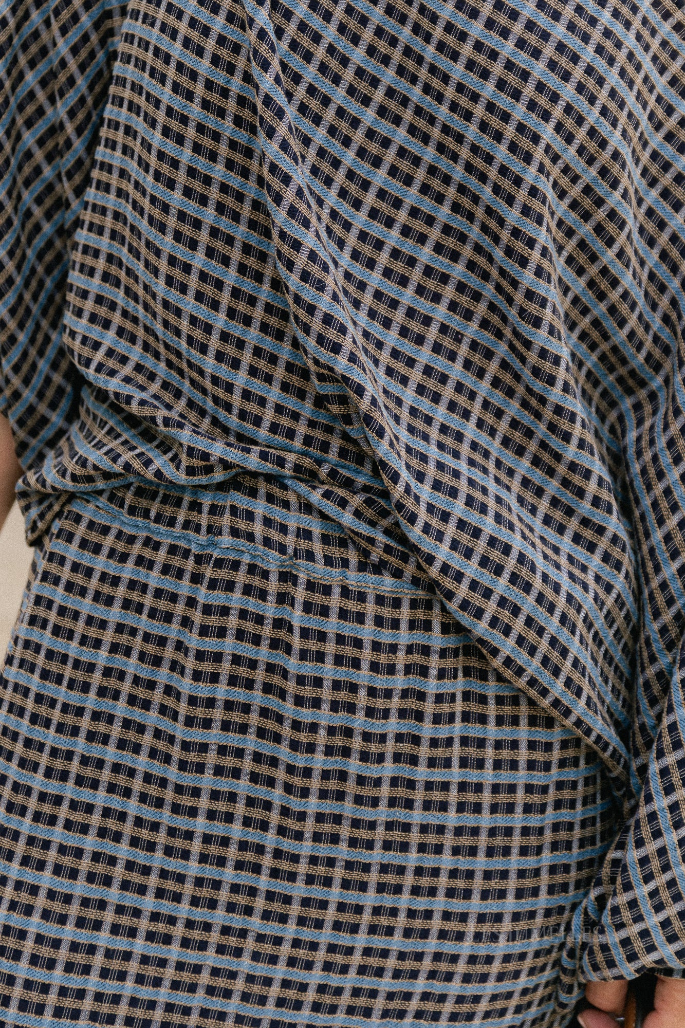 Cosette signature check skirt navy