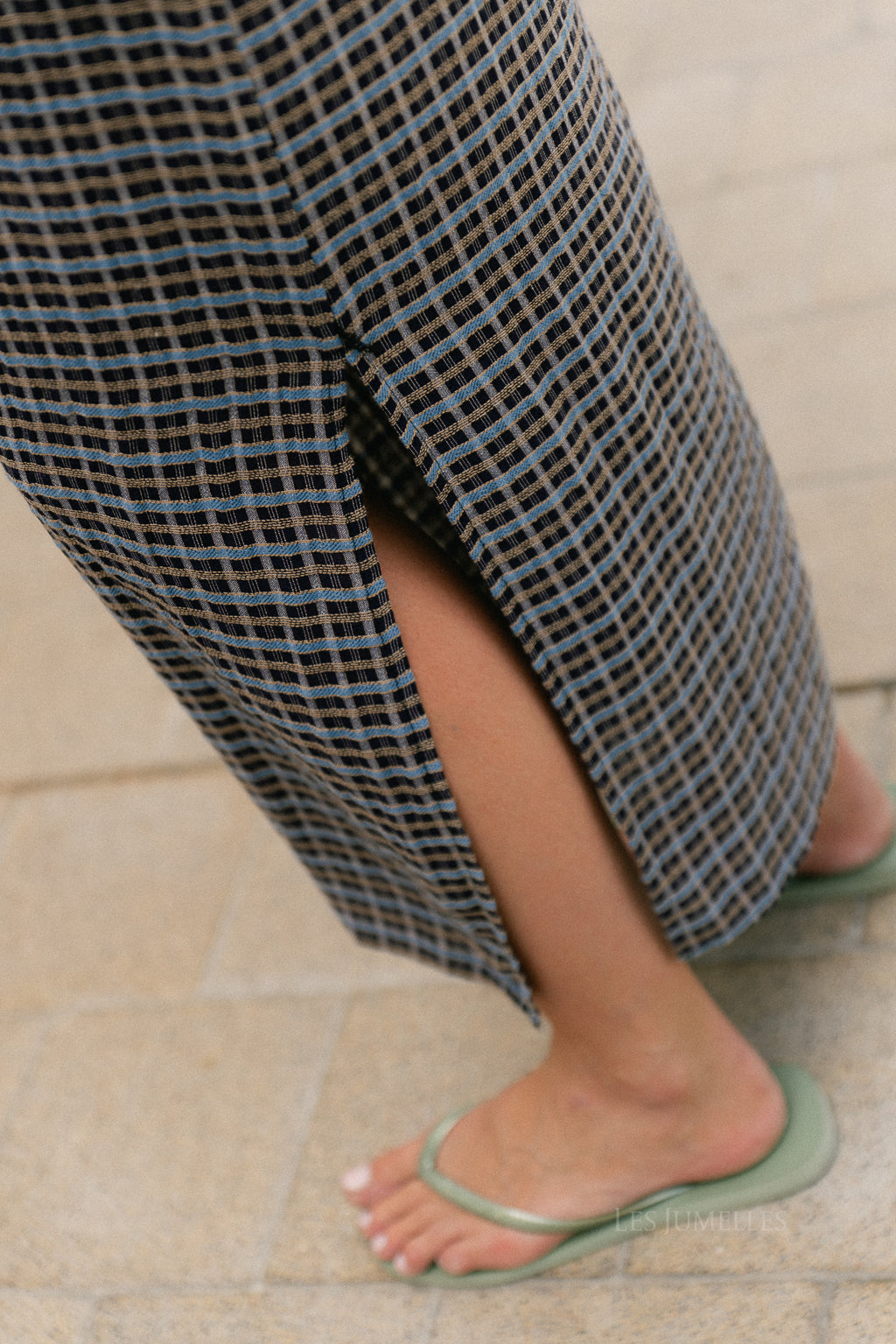 Cosette signature check skirt navy