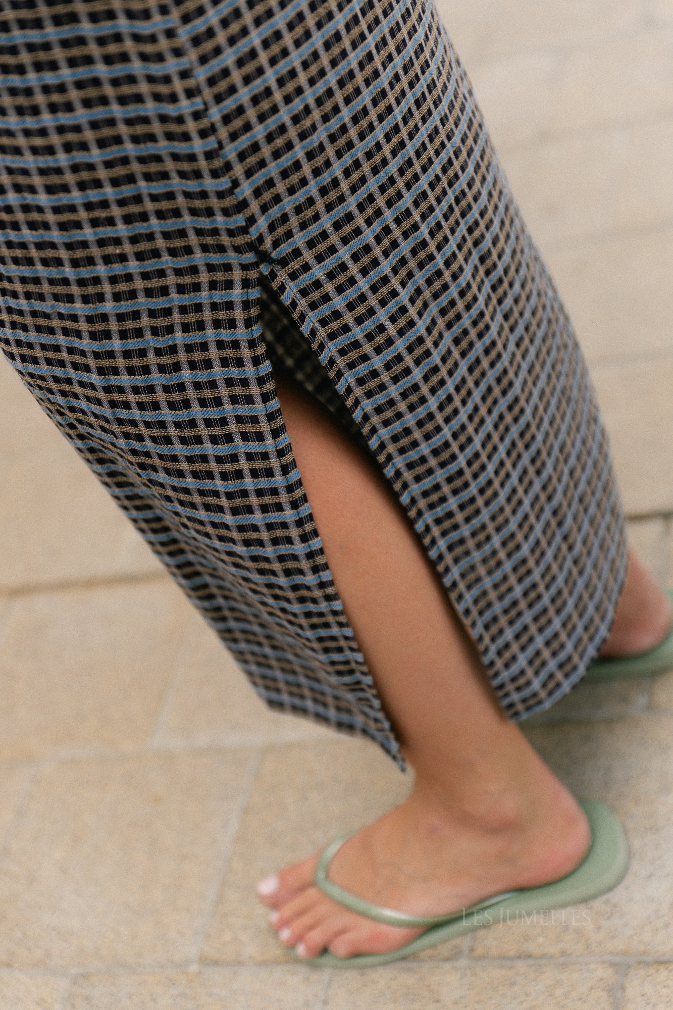 Cosette signature check skirt navy