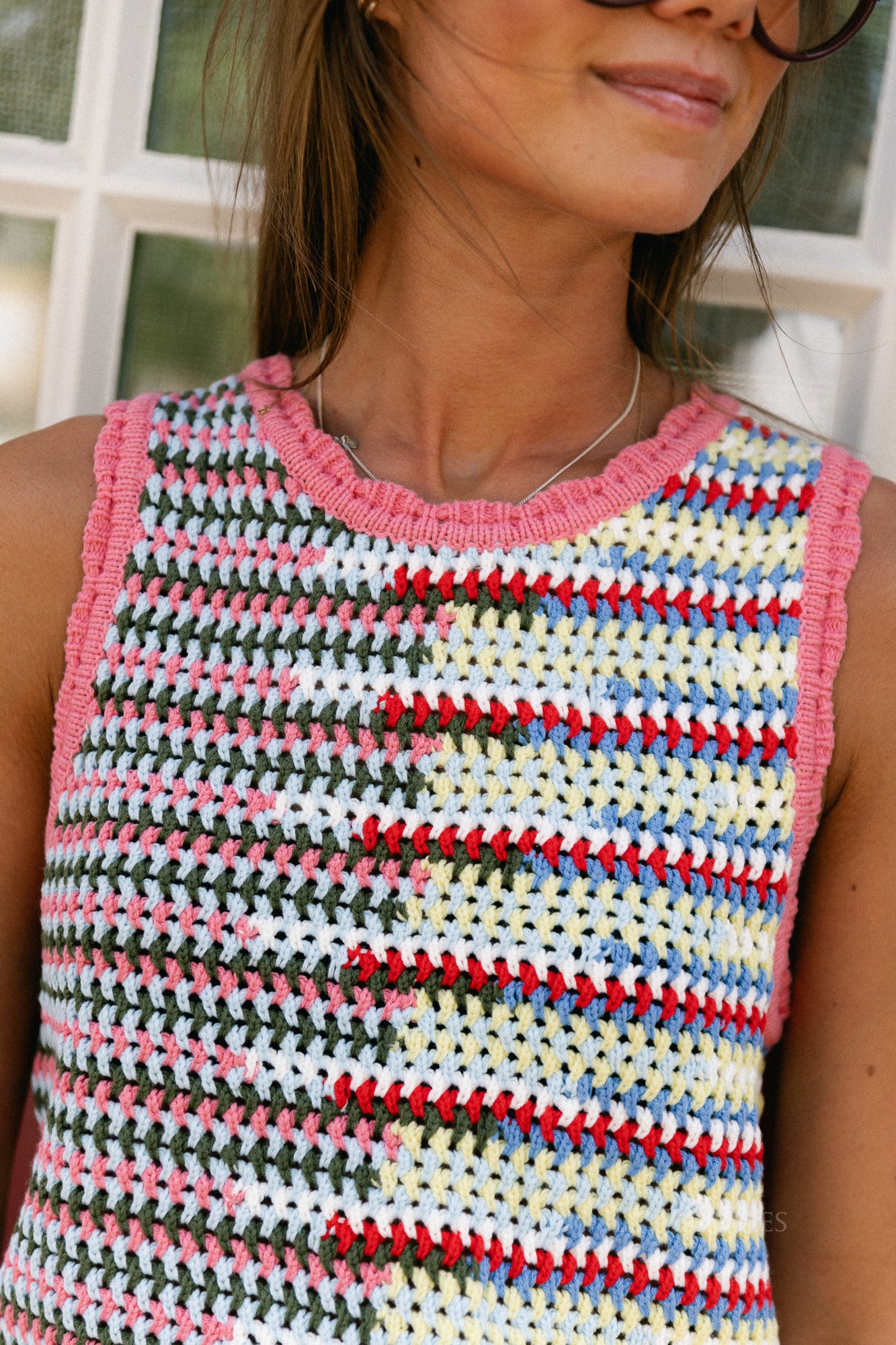 OBJMiss SL knit top begonia pink/multi