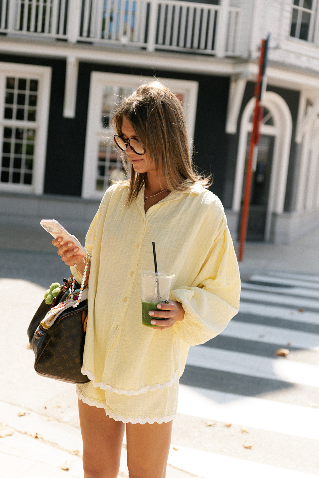Tatum tetra shirt swirl butter yellow