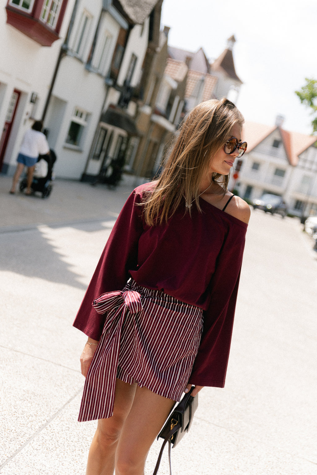 Tamsin long sleeve top burgundy
