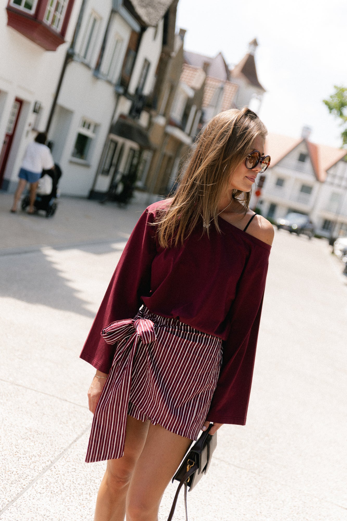 Tamsin long sleeve top burgundy