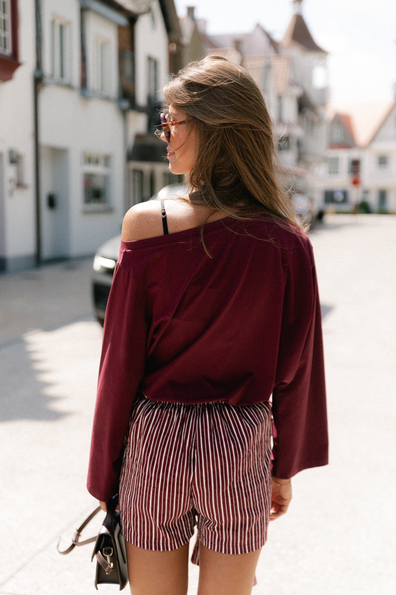 Tamsin long sleeve top burgundy