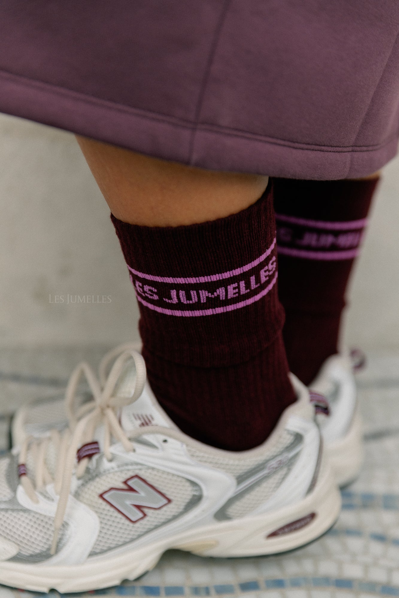 Fille à papa socks plum/fondant pink