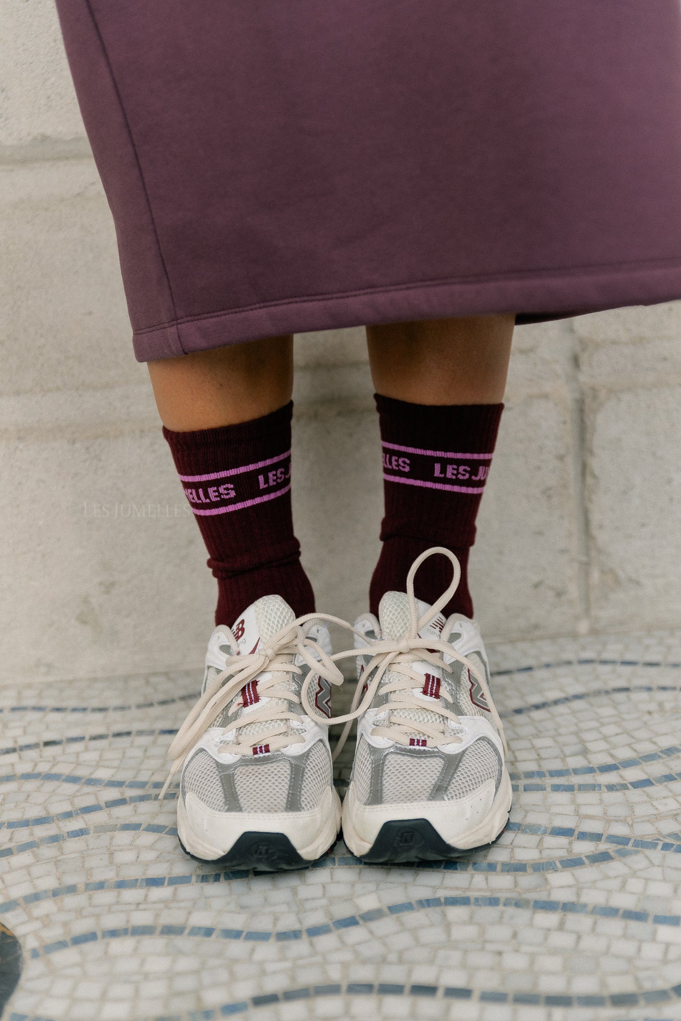Fille à papa socks plum/fondant pink