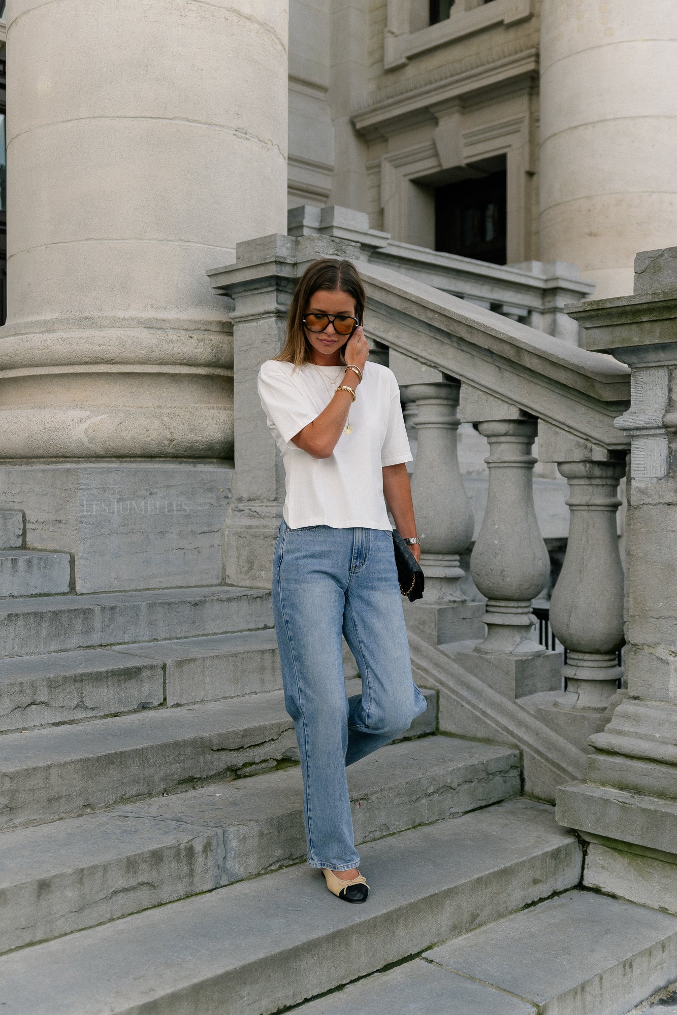 Marti T-shirt with open back off white