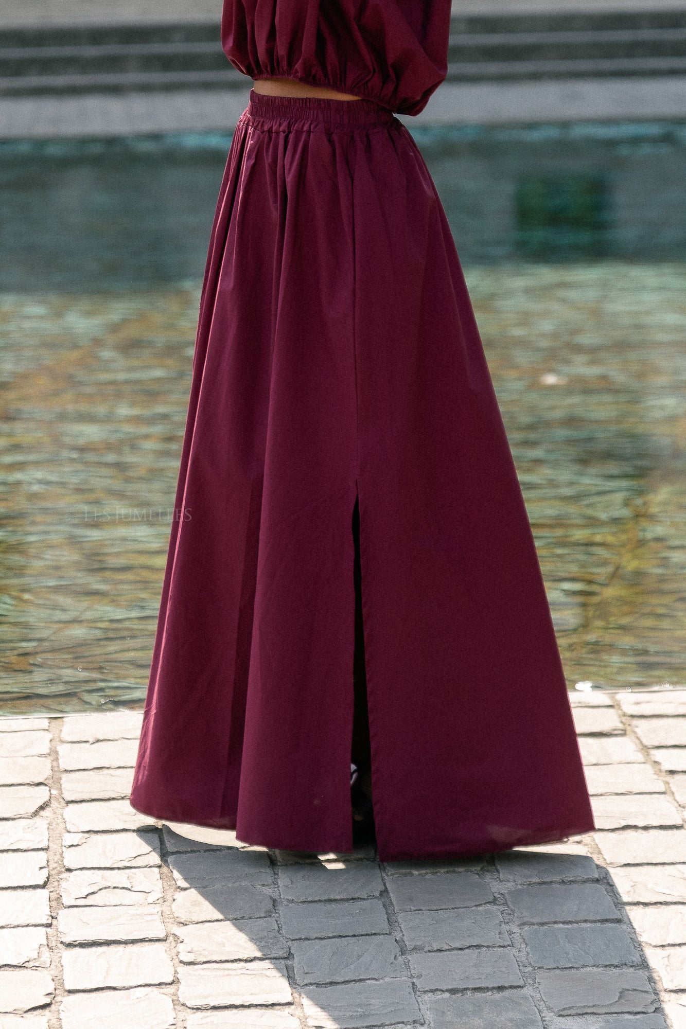 Fran lange rok bordeaux