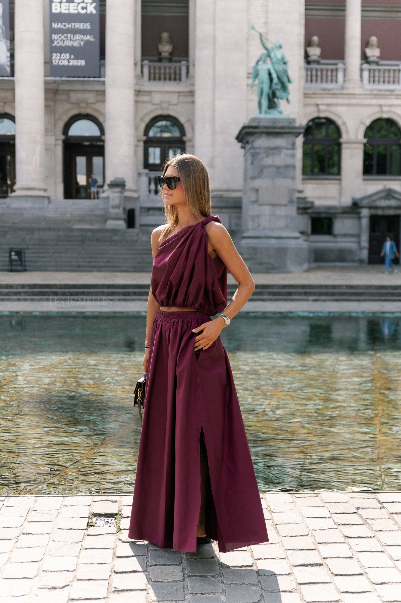 Fran lange rok bordeaux