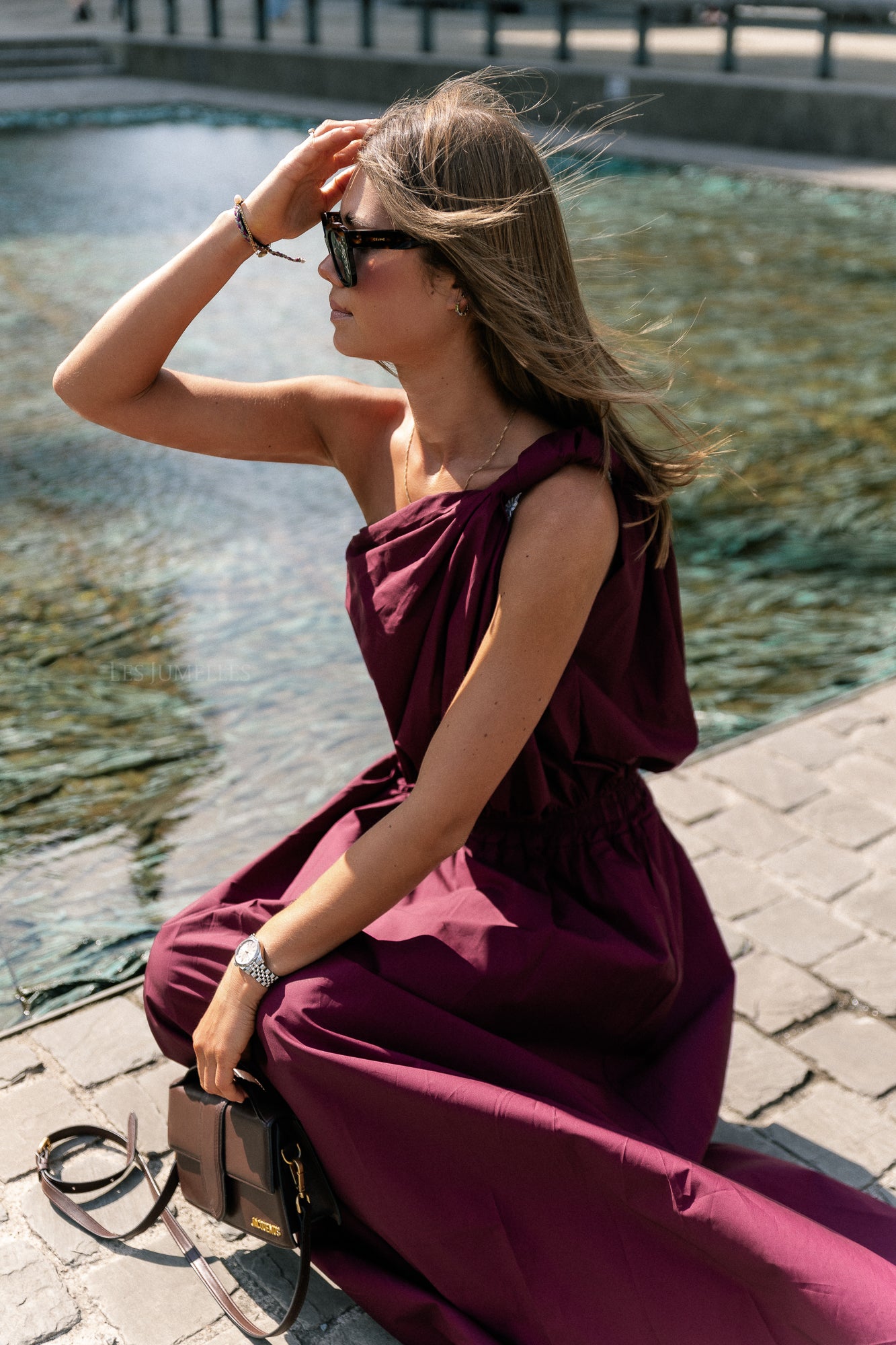 Fran lange rok bordeaux