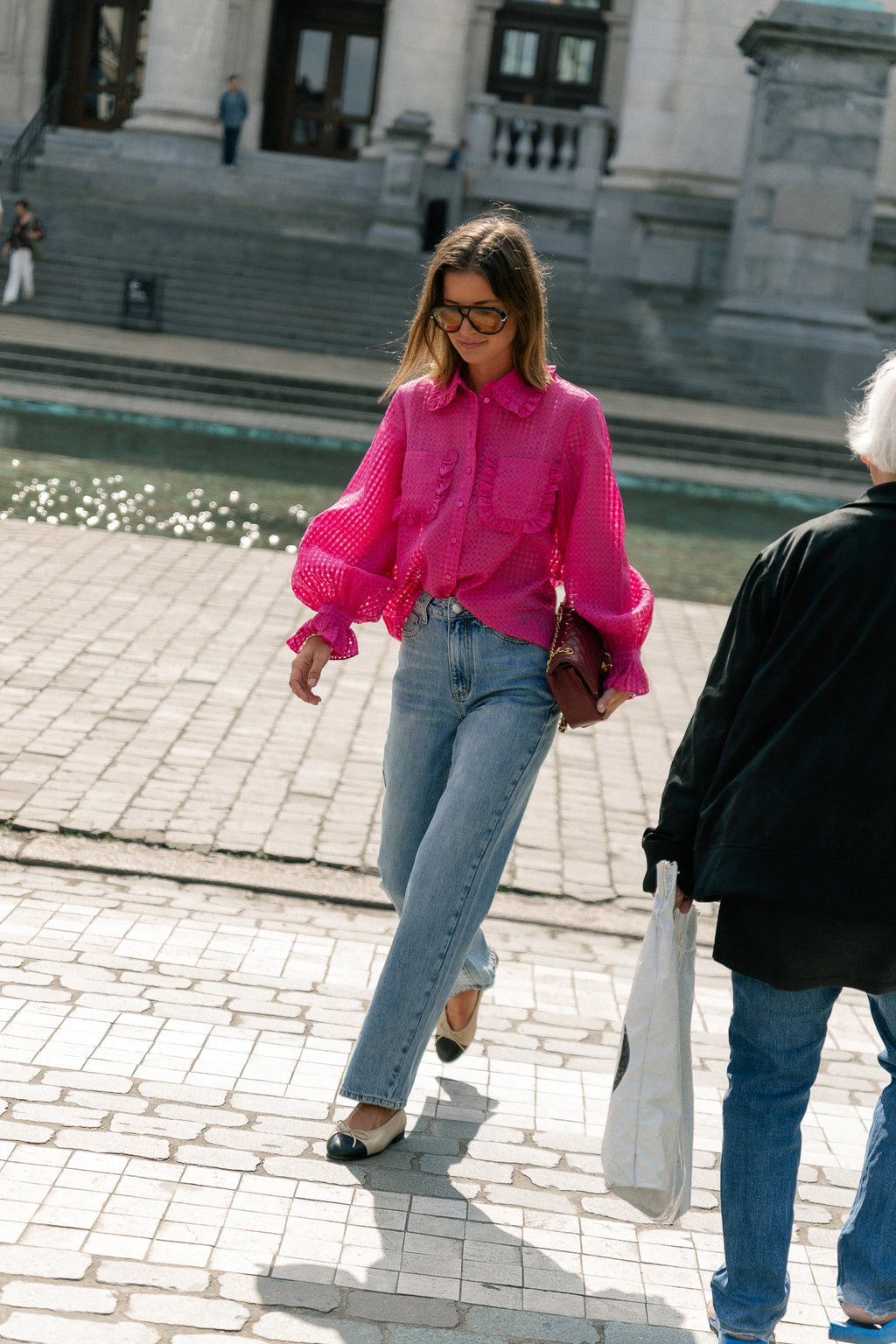 YASFeline LS shirt rose violet