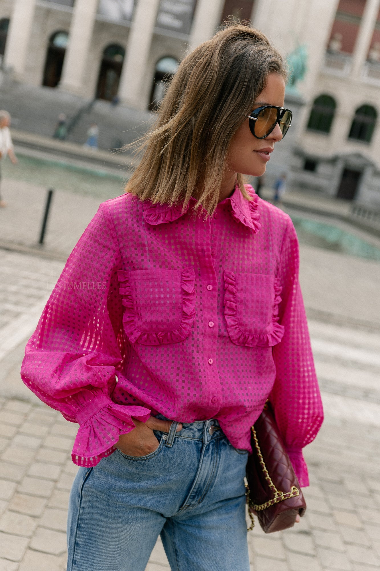 YASFeline LS shirt rose violet