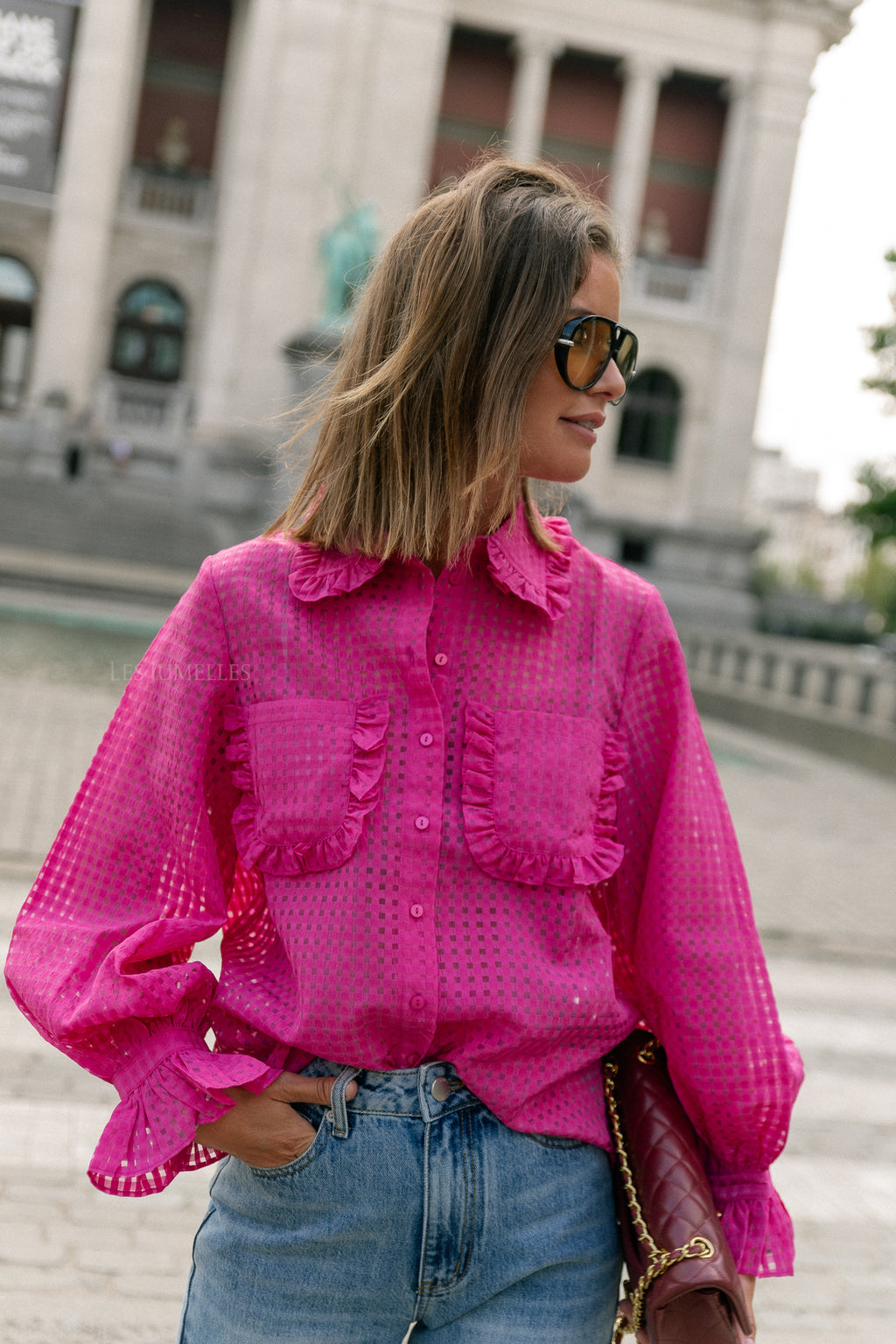 YASFeline LS shirt rose violet