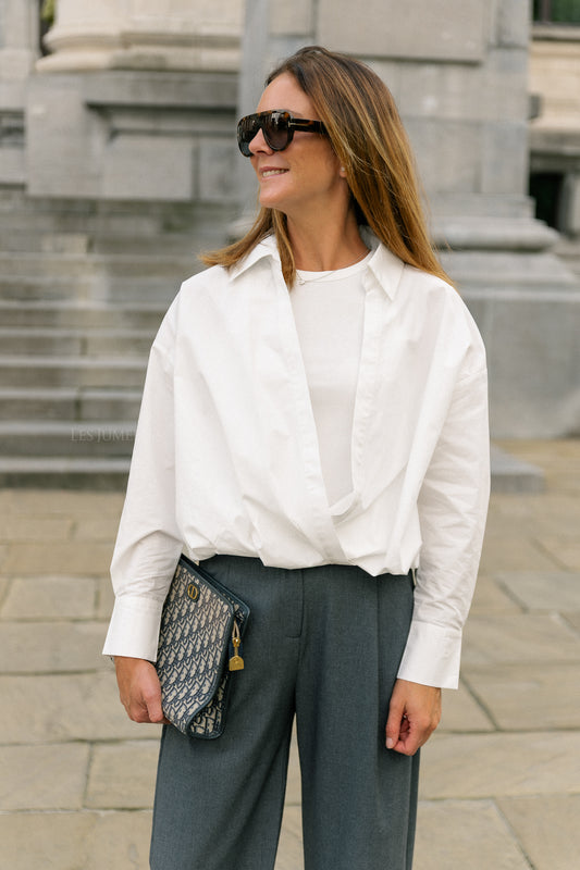 Les Jumelles Lenzo blouse white