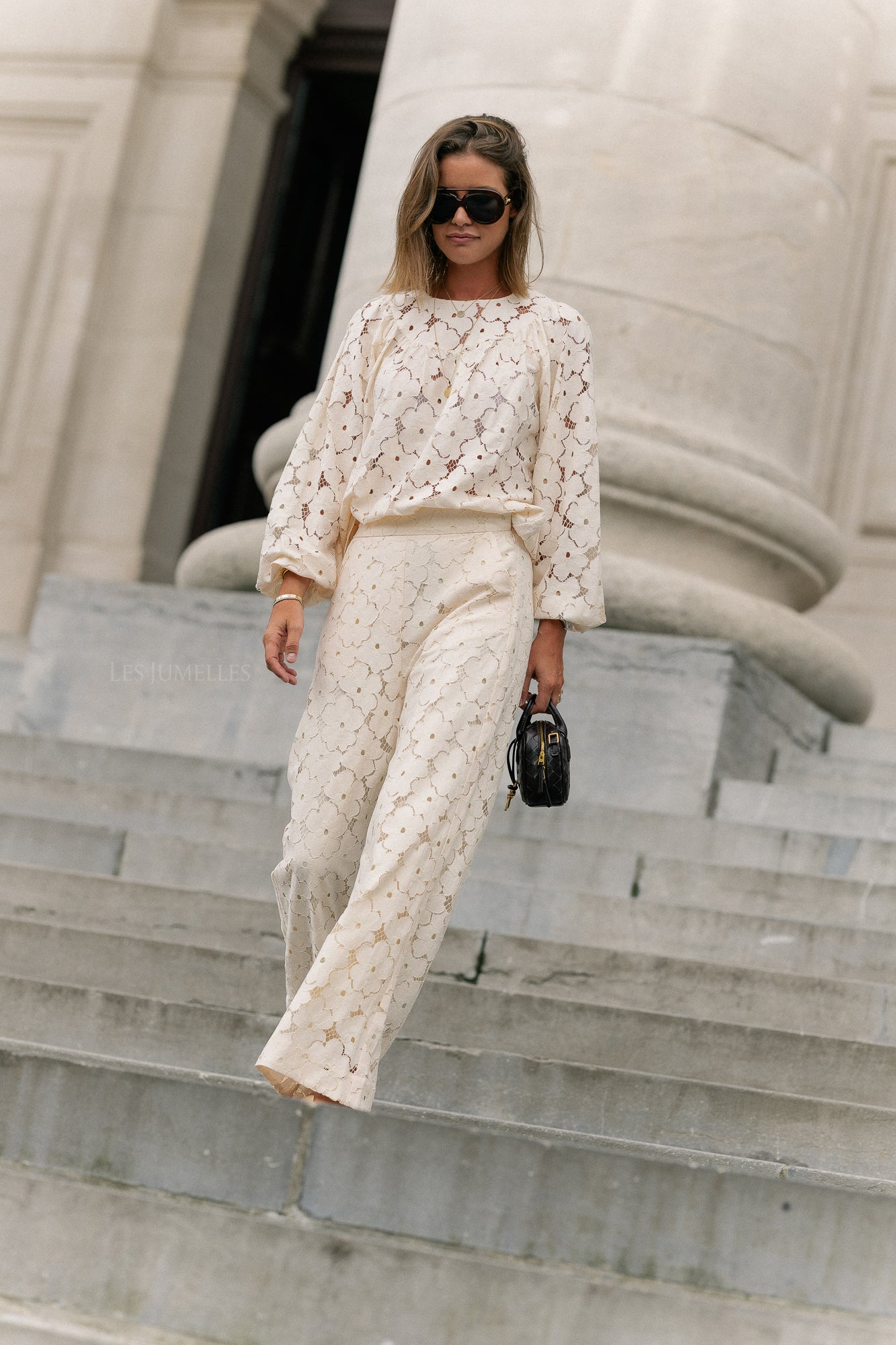 Lily lace blouse cream