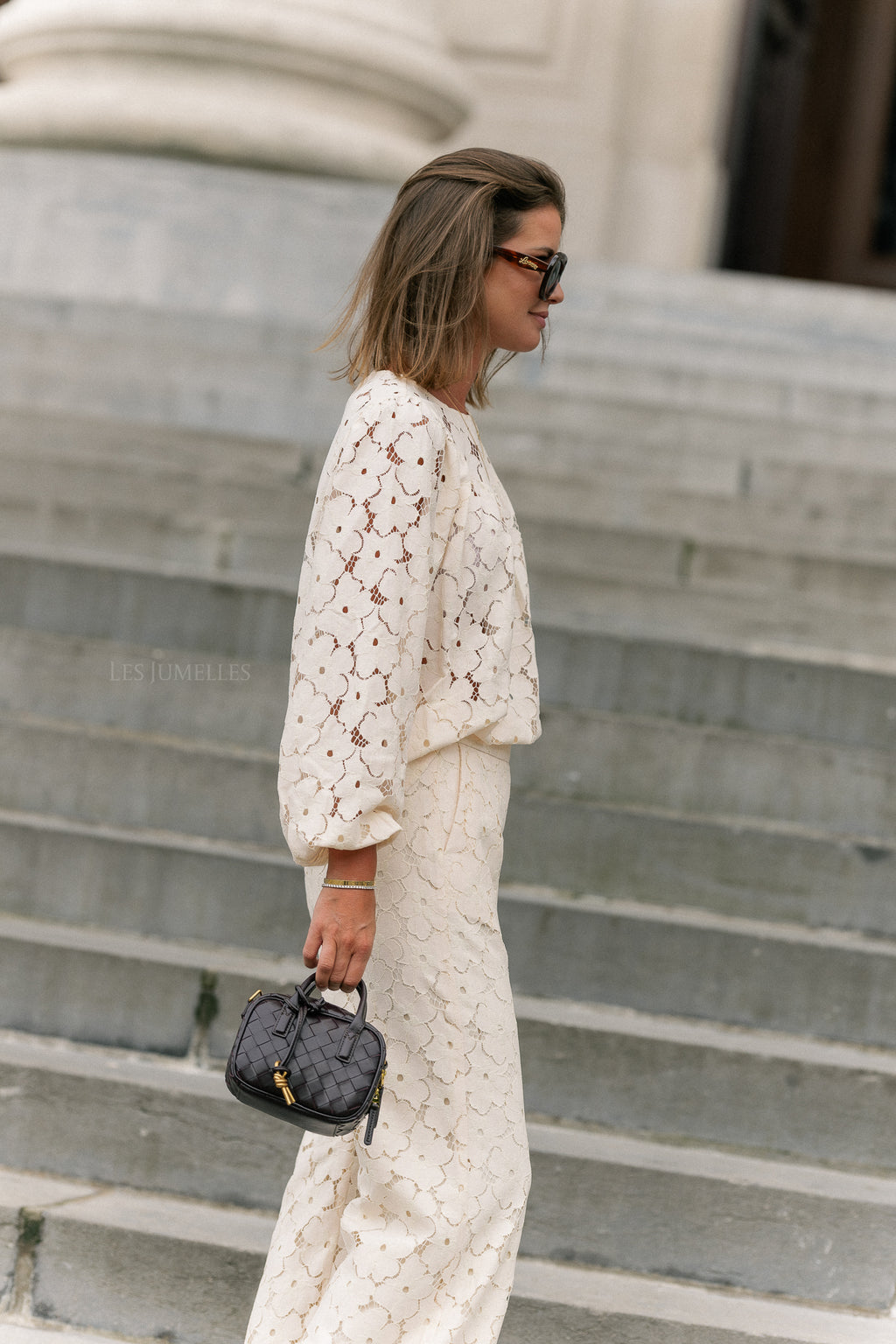 Lily lace blouse cream