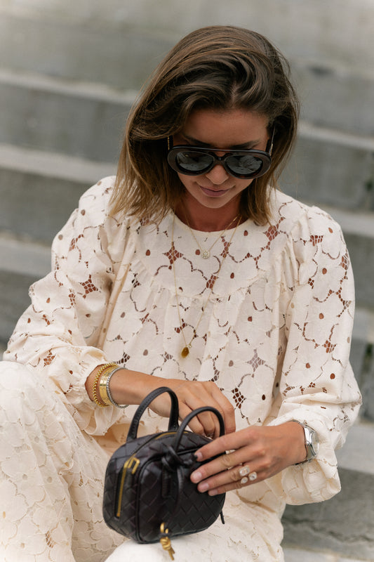 Les Jumelles Lily lace blouse cream