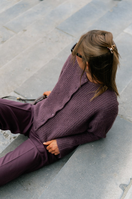 Les Jumelles Iliana cardigan huckleberry