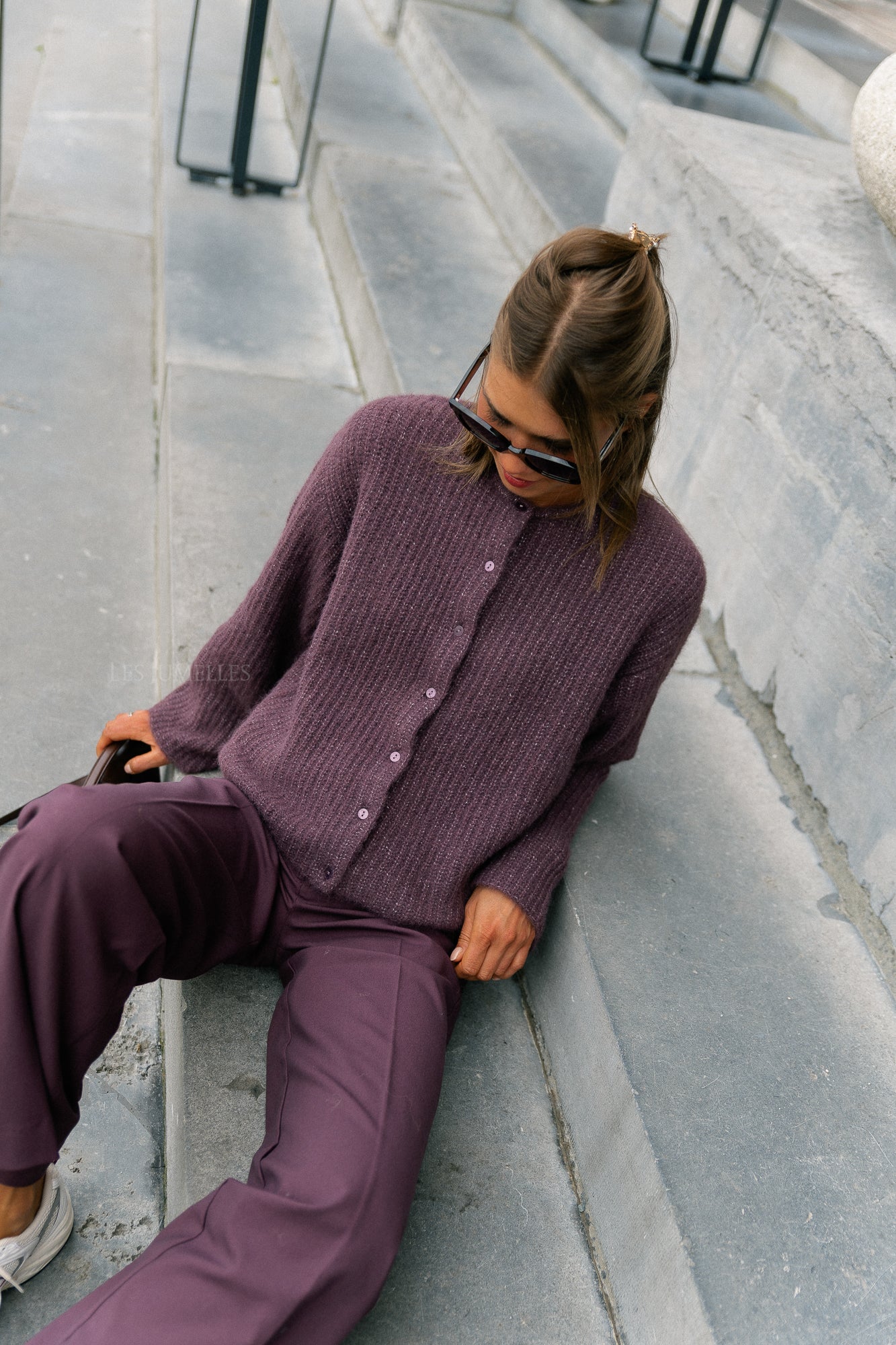 Iliana cardigan huckleberry
