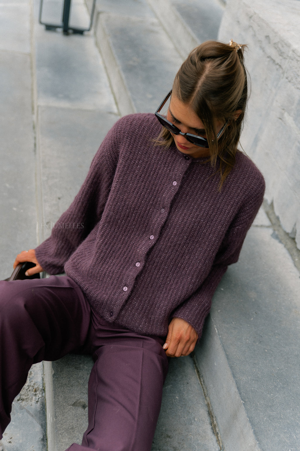 Iliana cardigan huckleberry