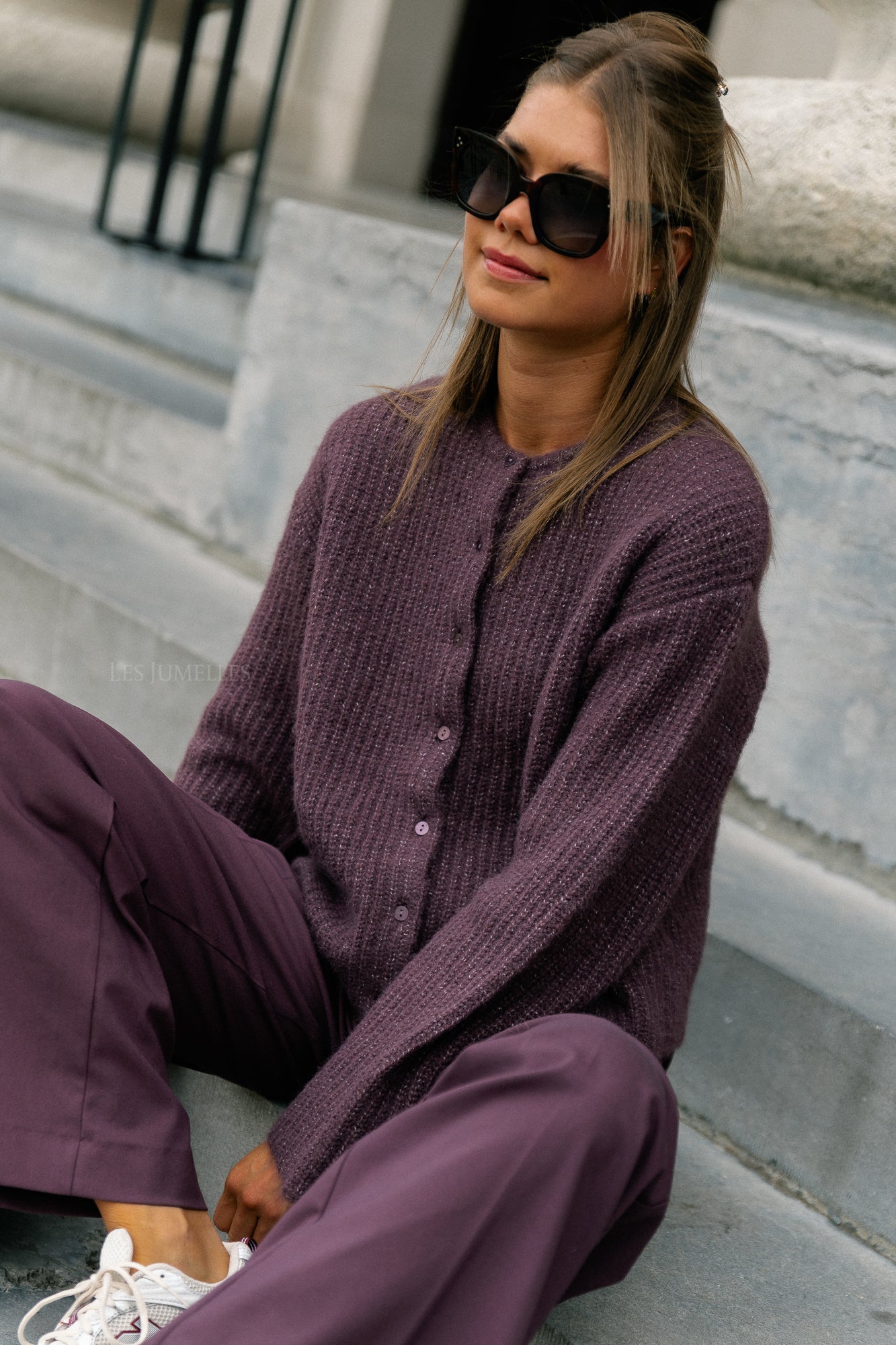 Iliana cardigan huckleberry