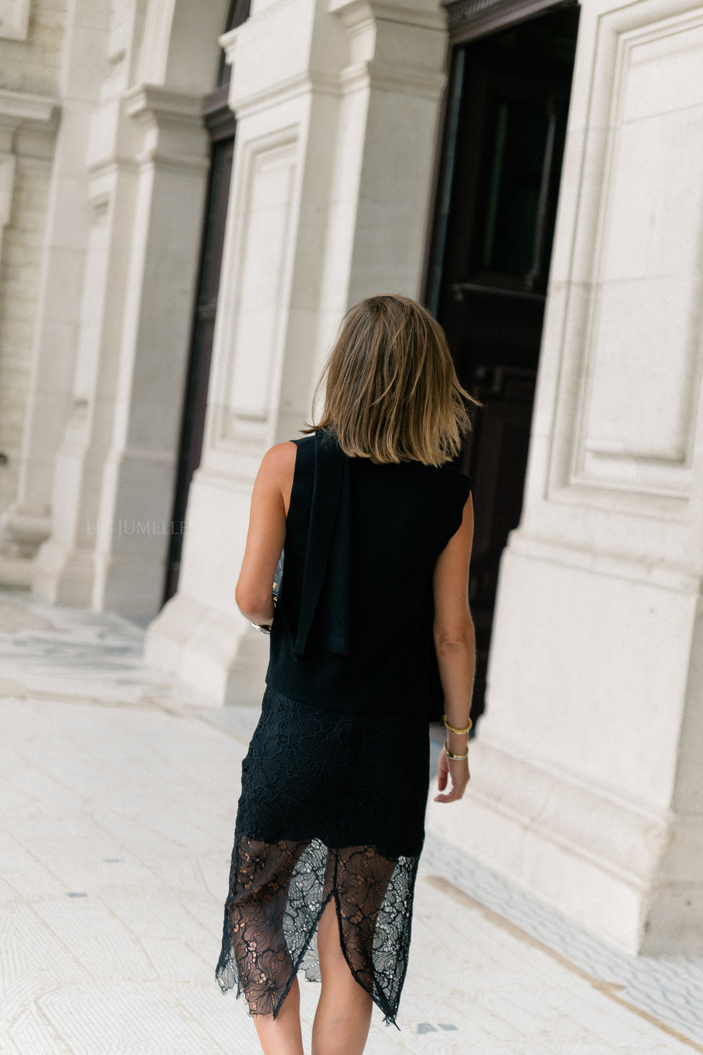 Faye lace skirt black
