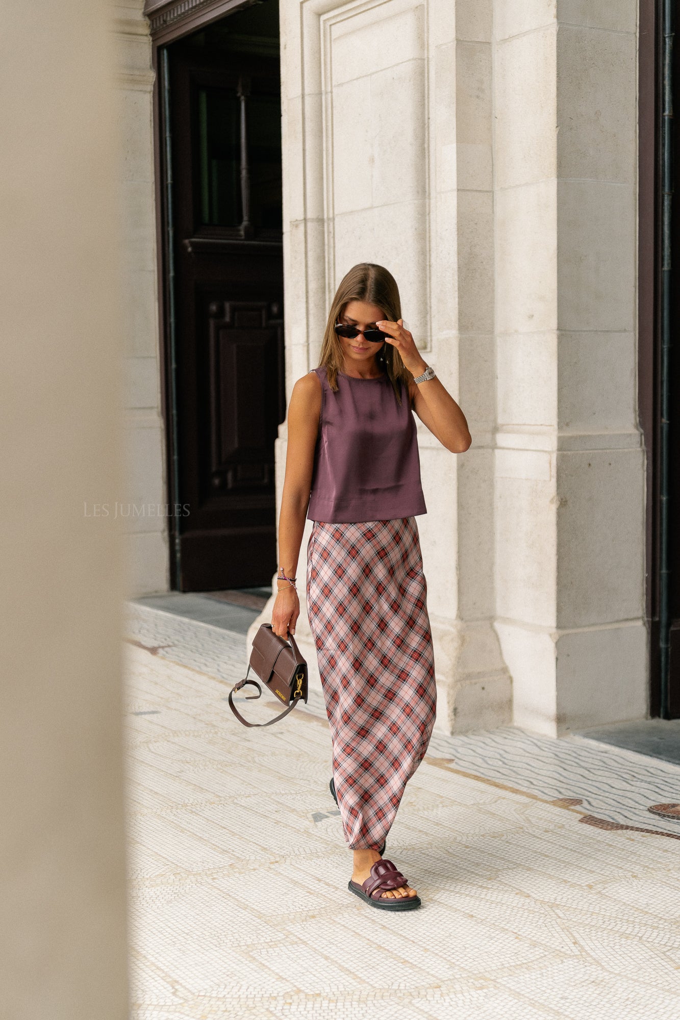 Silva skirt pink check