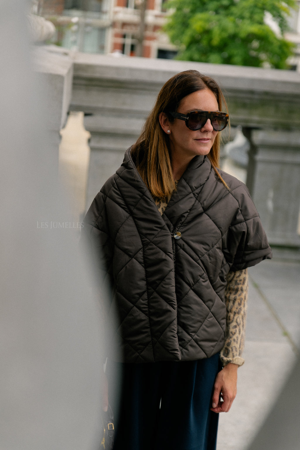 Naomy padded jacket dark brown