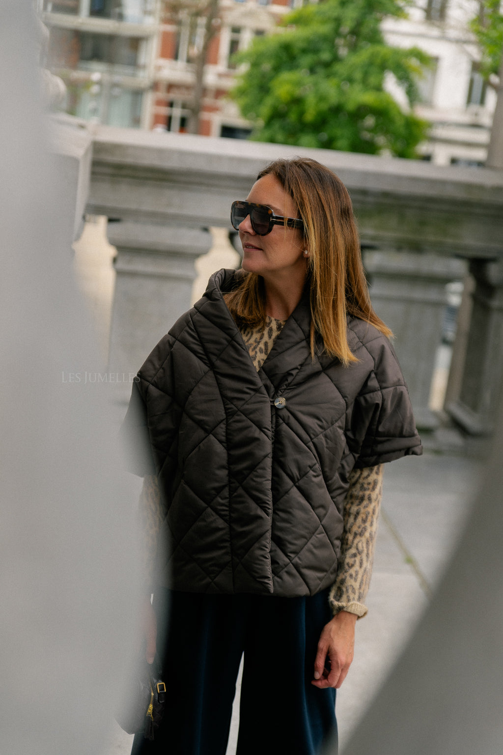 Naomy padded jacket dark brown