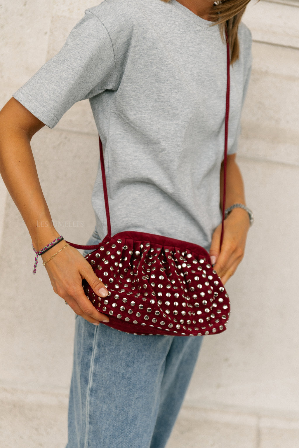 Marti T-shirt with open back grey