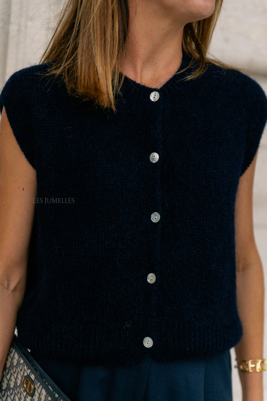 Les Jumelles Lynn SL cardigan navy