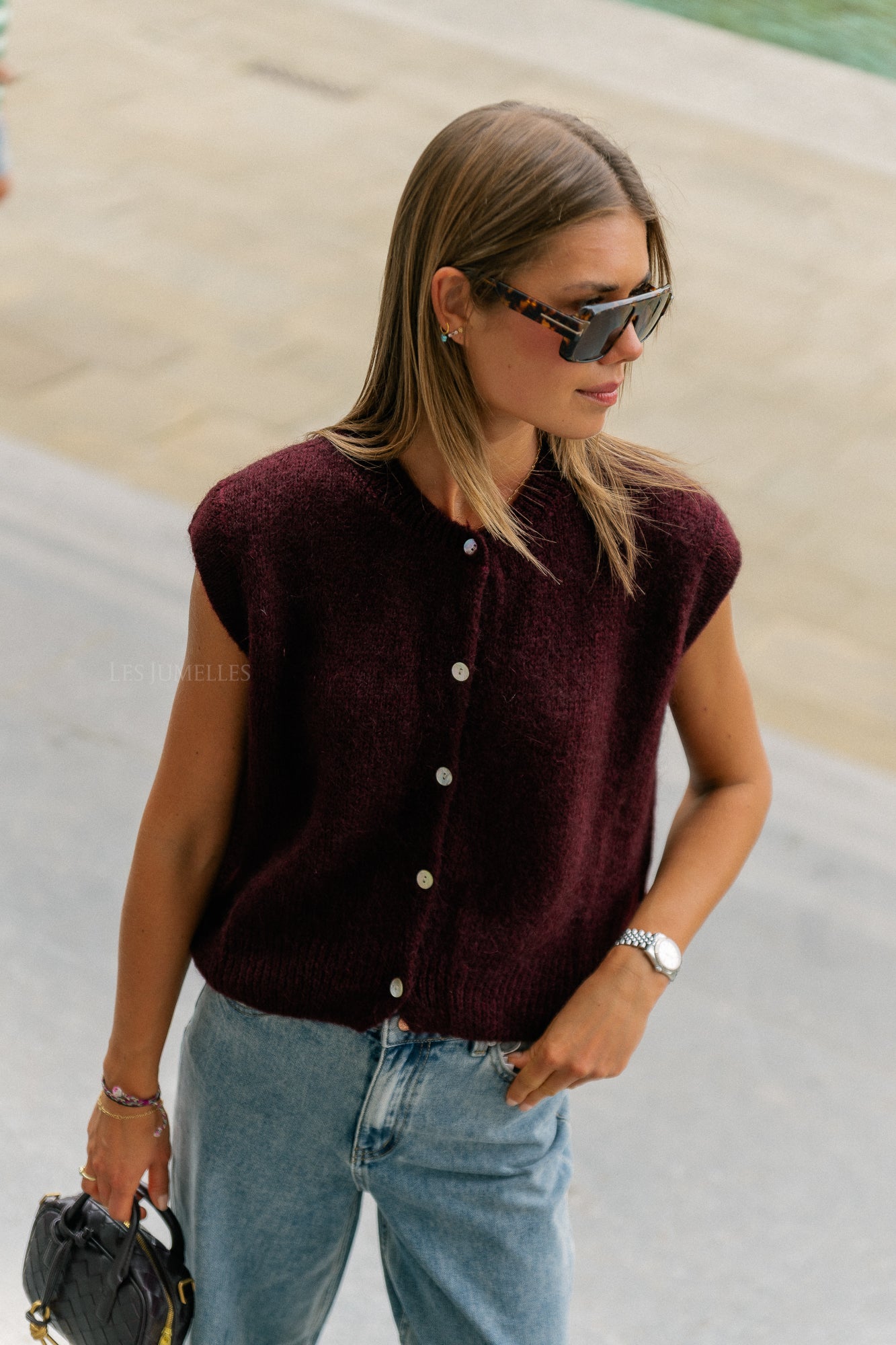 Lynn SL cardigan burgundy
