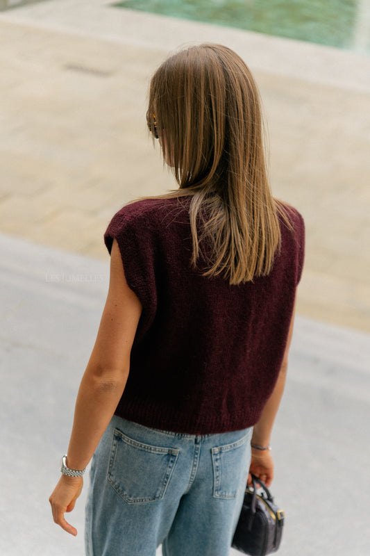 Les Jumelles Lynn SL cardigan burgundy