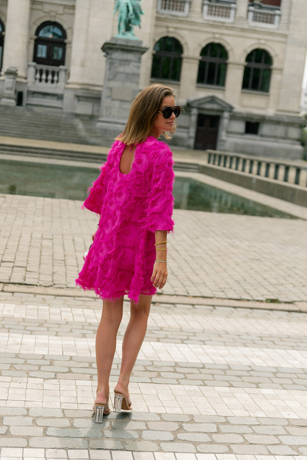 YASDio 3/4 short dress rose violet