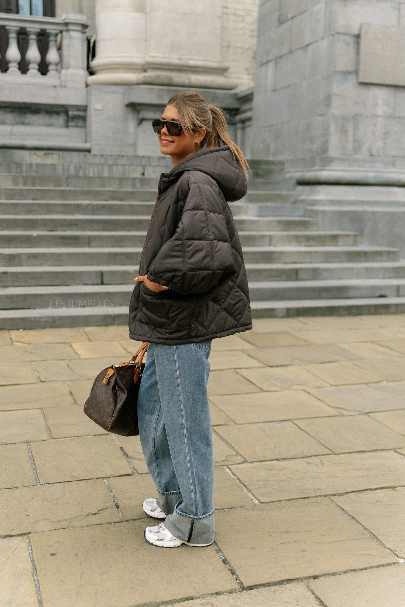 Sophie quilted jacket brown