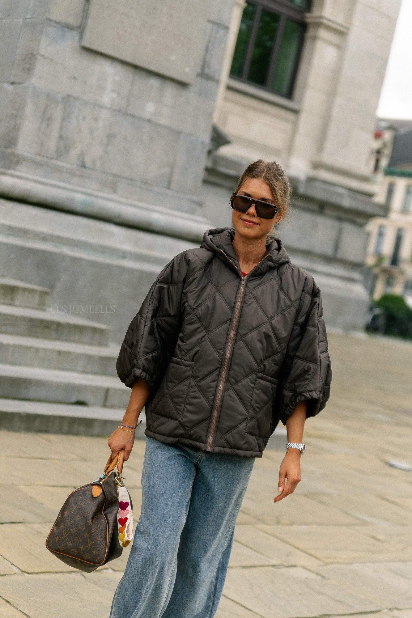 Sophie quilted jacket brown