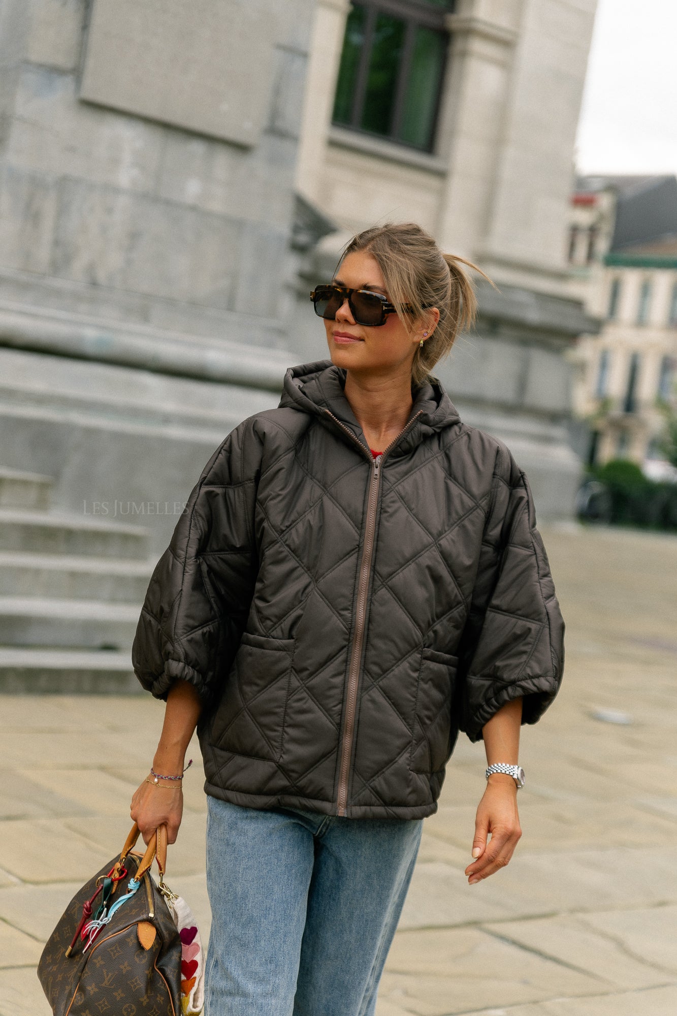 Sophie quilted jacket brown