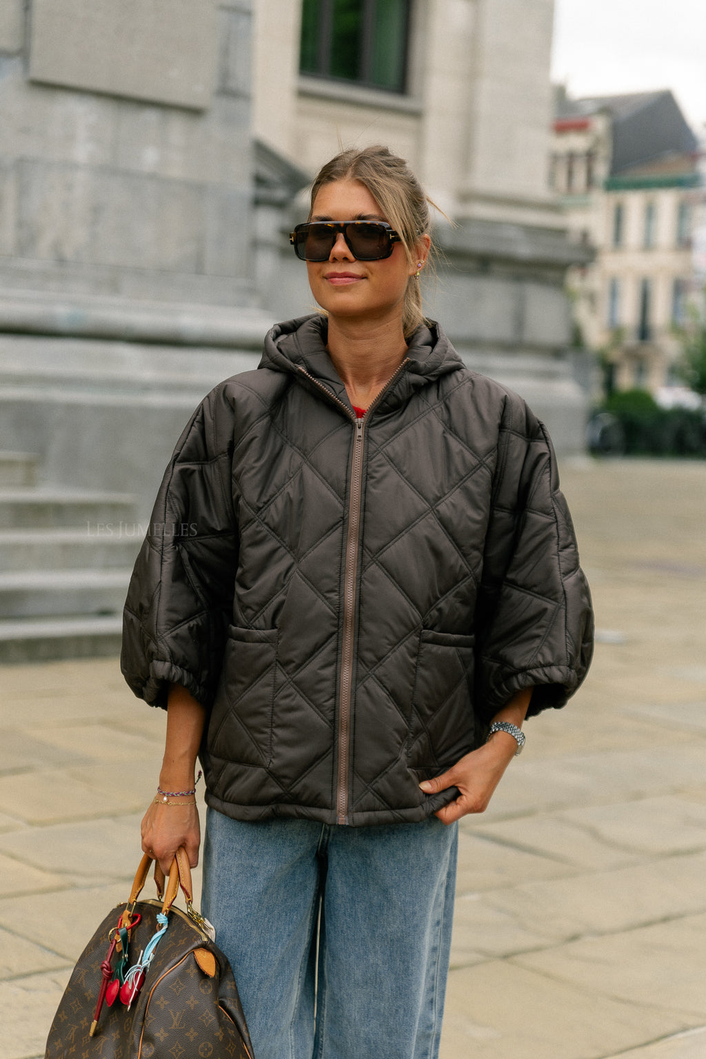 Sophie quilted jacket brown