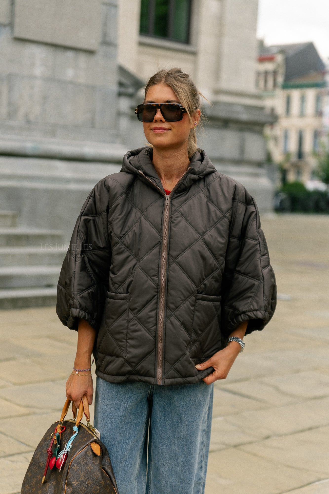 Sophie quilted jacket brown