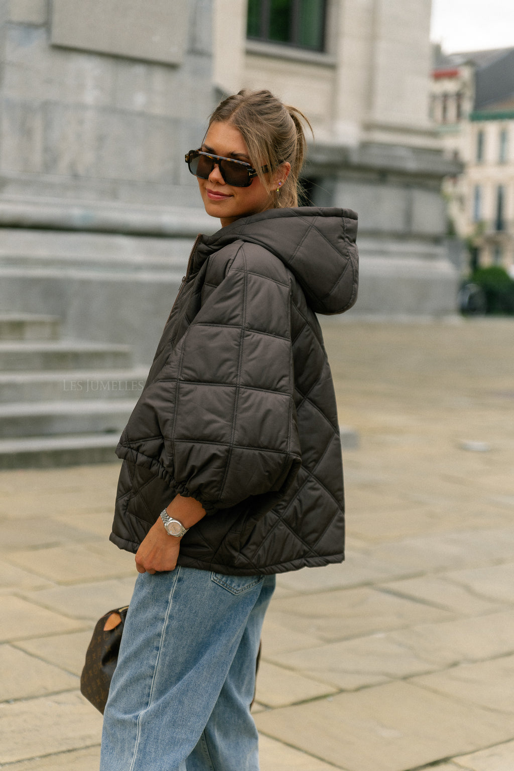 Sophie quilted jacket brown