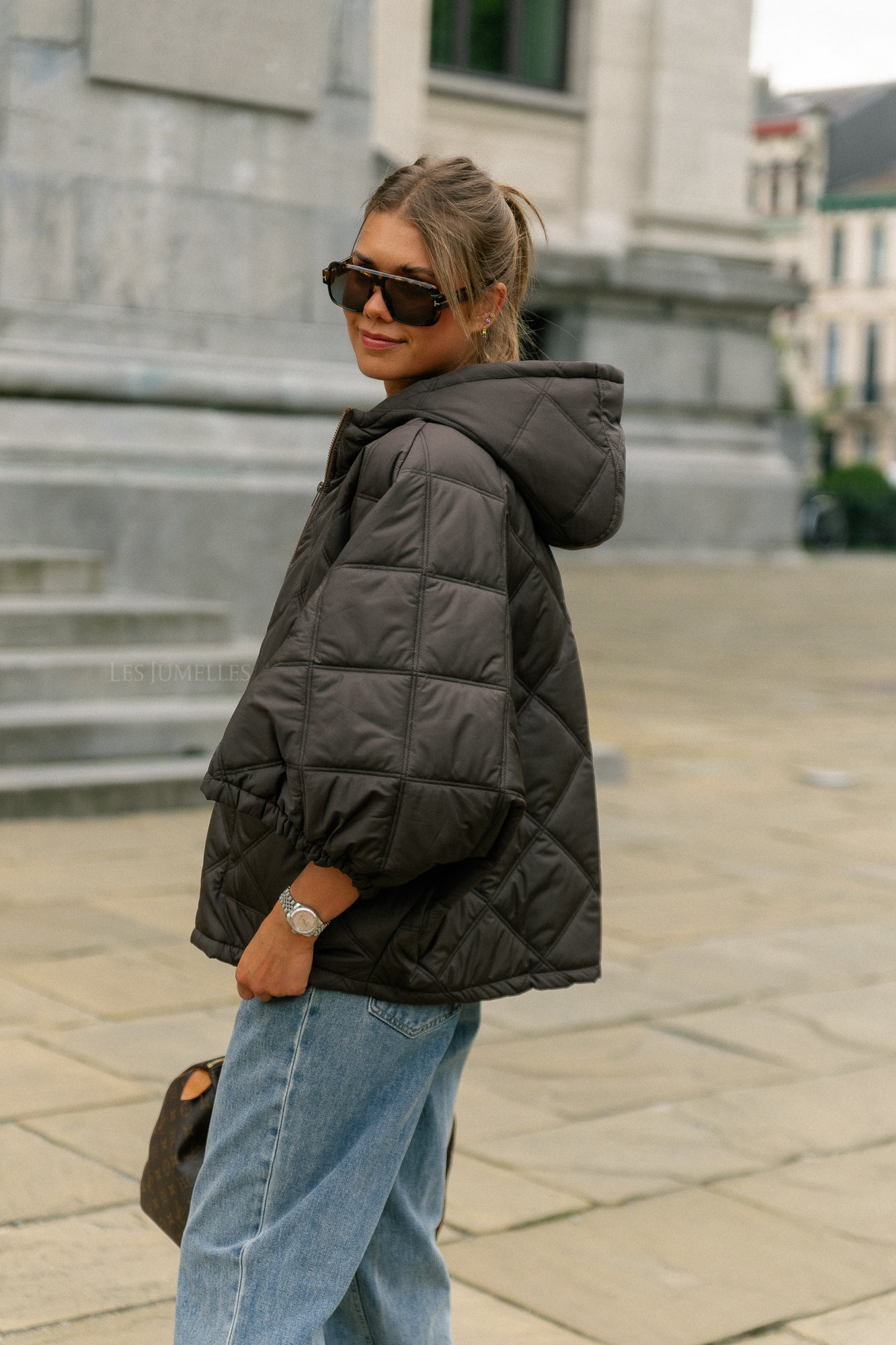 Sophie quilted jacket brown