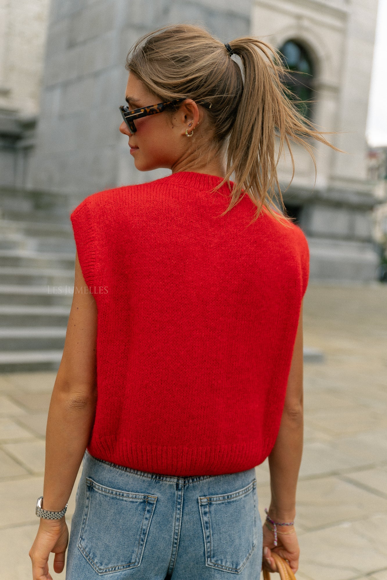 Lynn SL cardigan fiery red