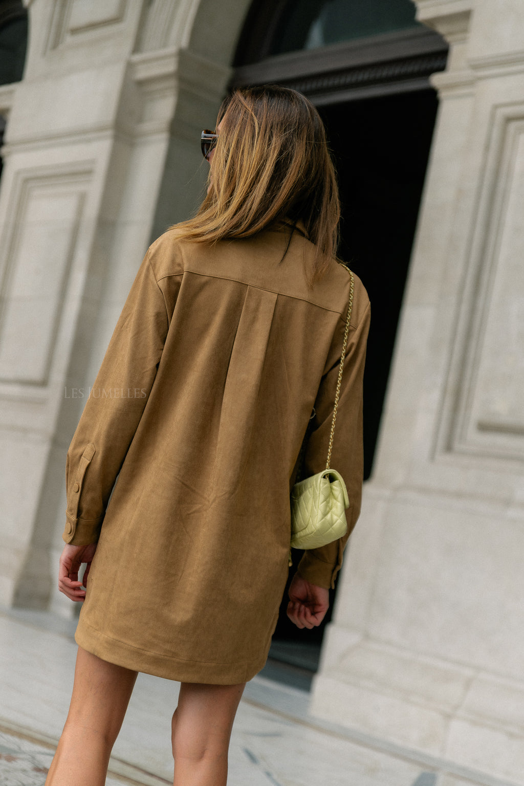 Cliff short dress camel