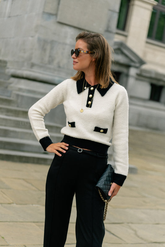 Les Jumelles Pacival pull off white