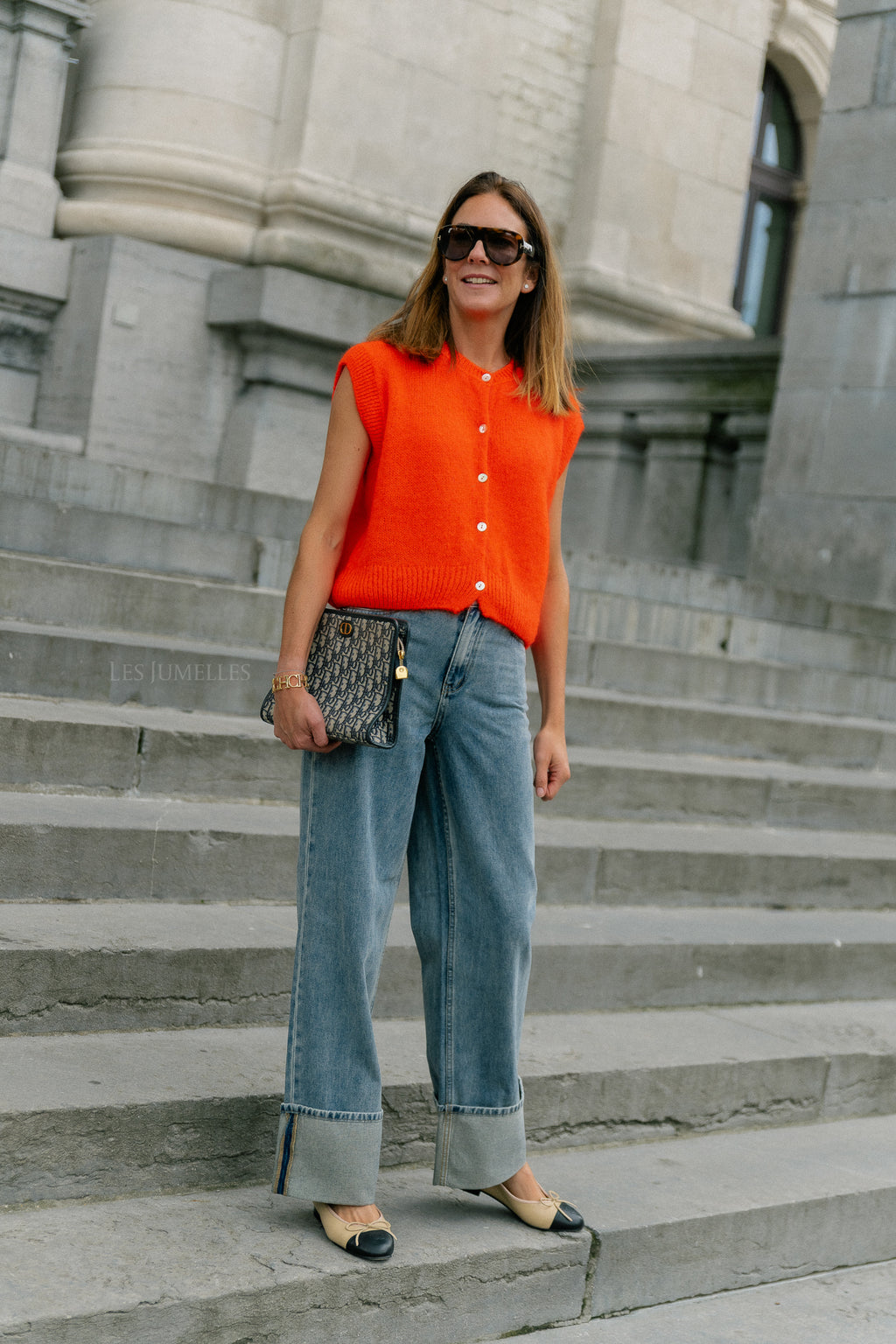 Lynn SL cardigan neon orange