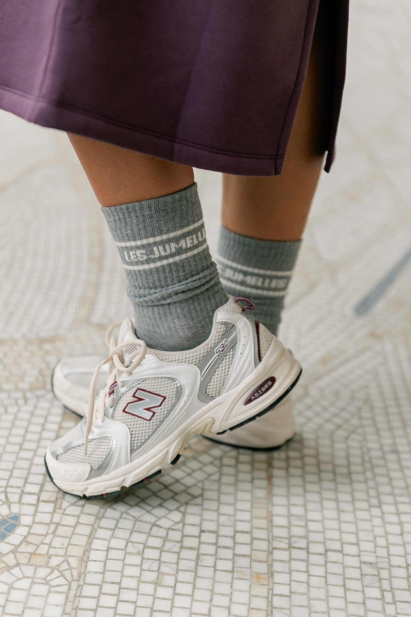 Fille à papa socks grey/ecru