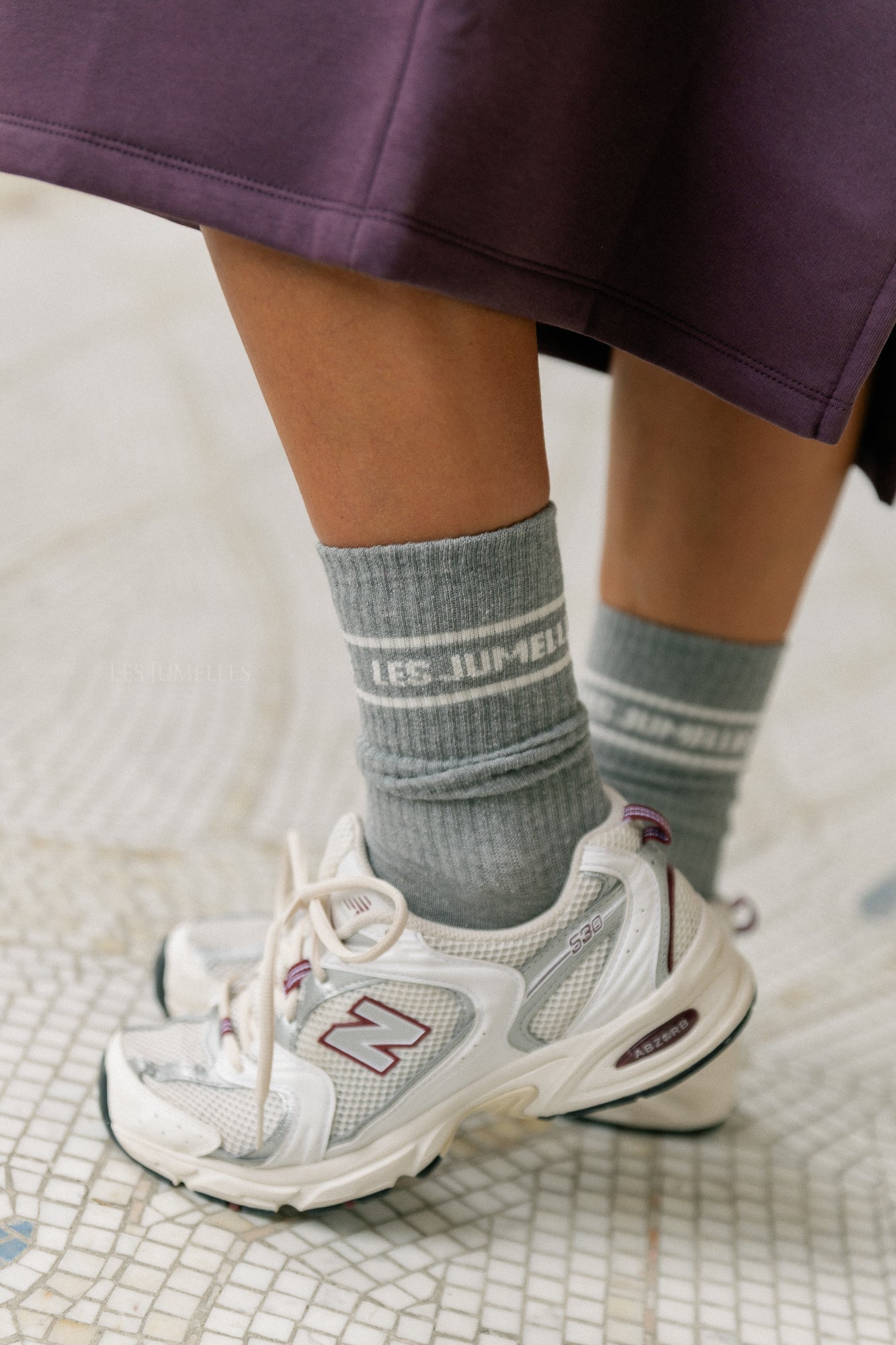 Fille à papa socks grey/ecru