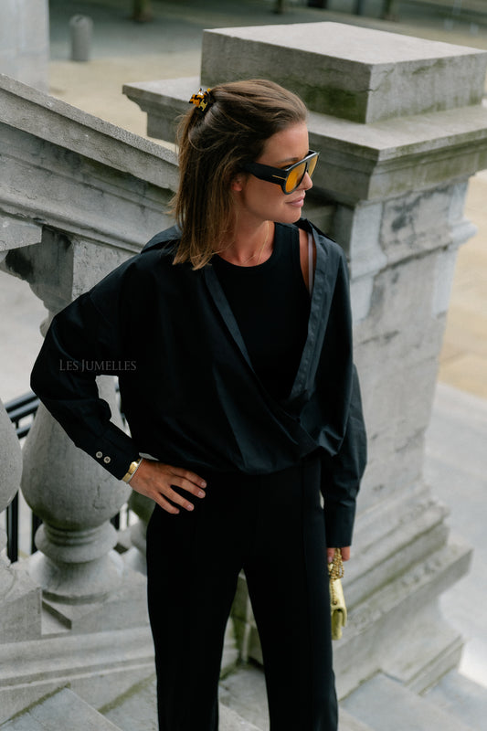 Les Jumelles Lenzo blouse black