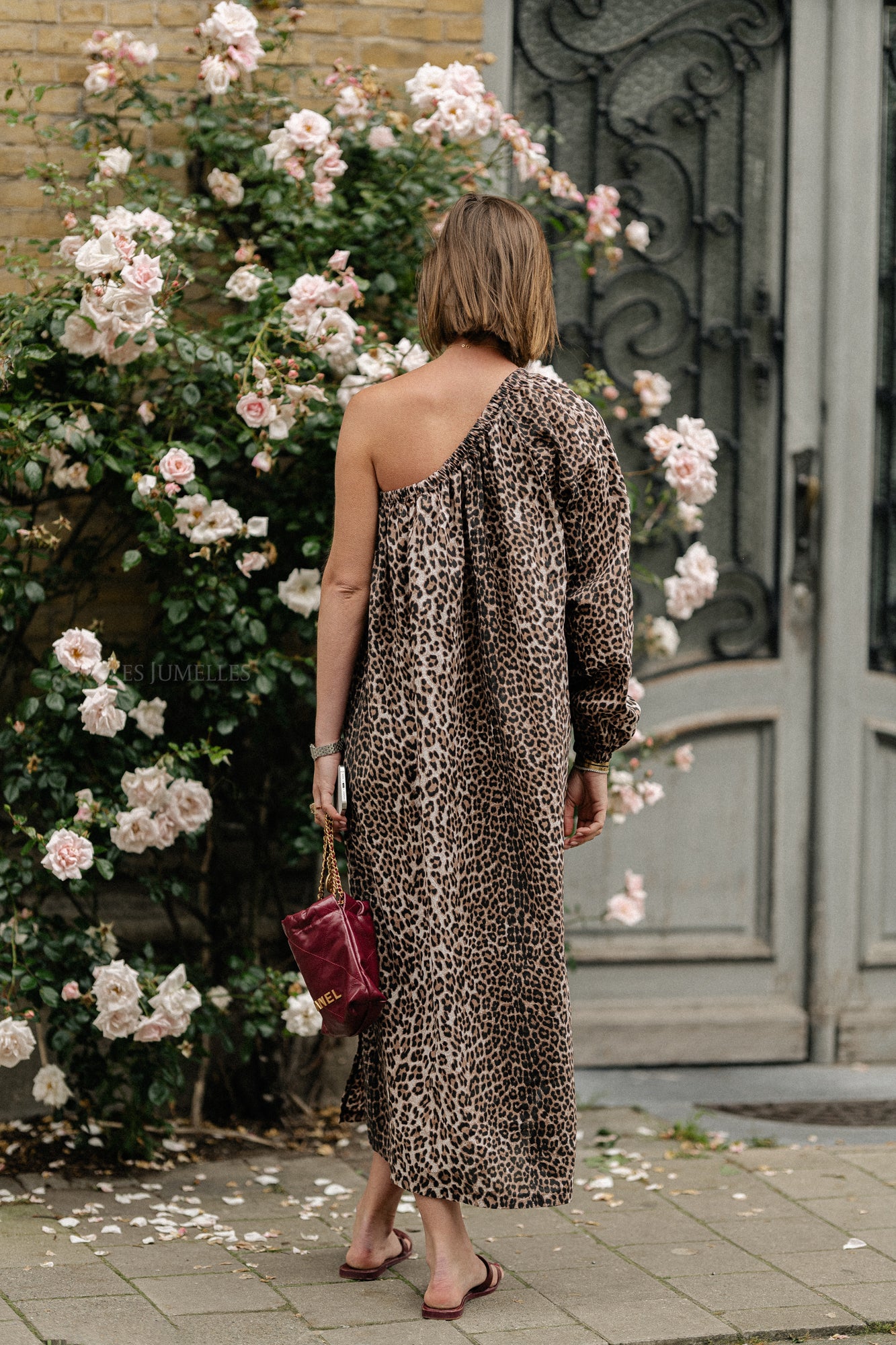 Margaret ein Schulter langes Kleid Leopard