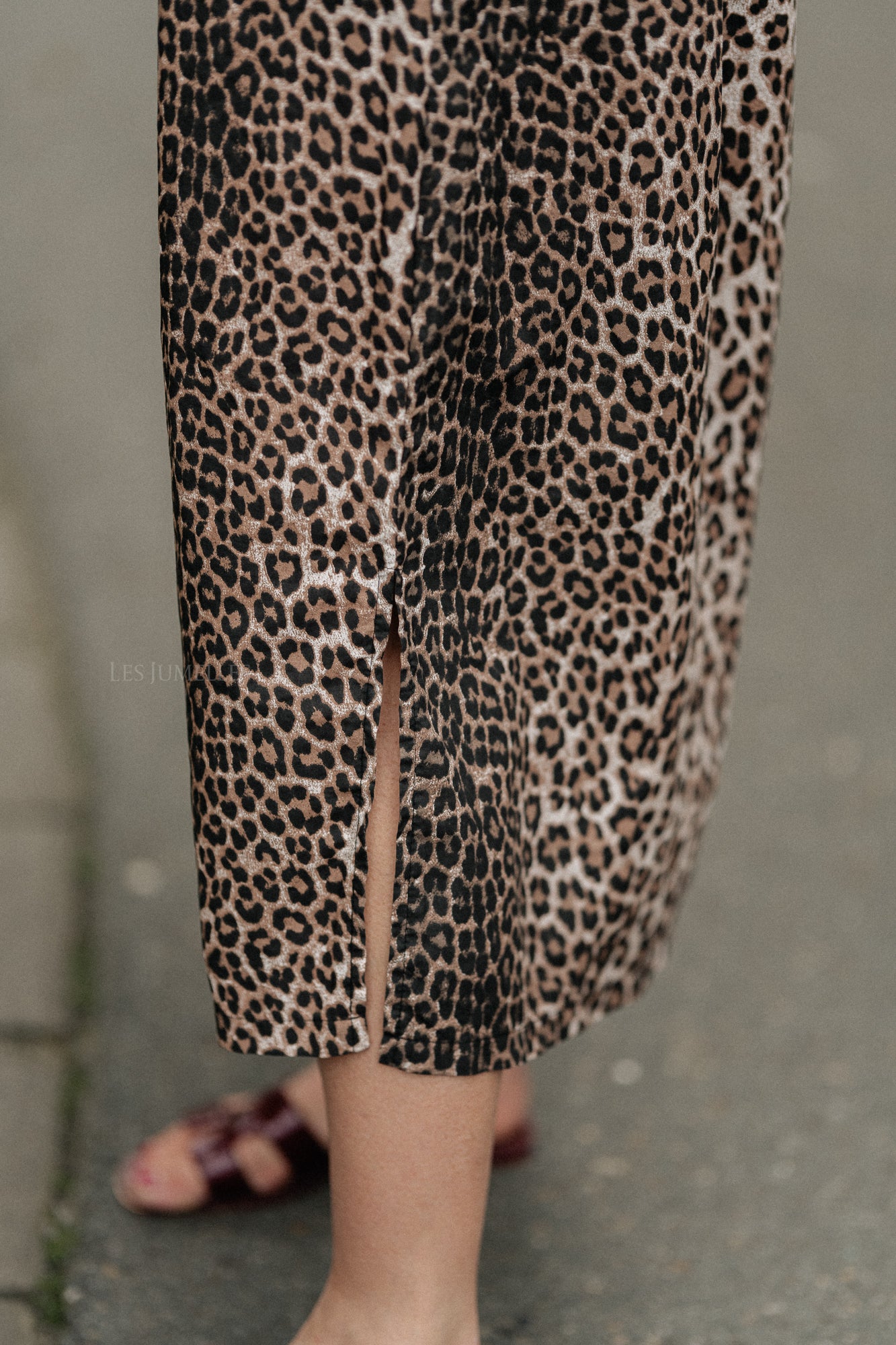 Margaret ein Schulter langes Kleid Leopard